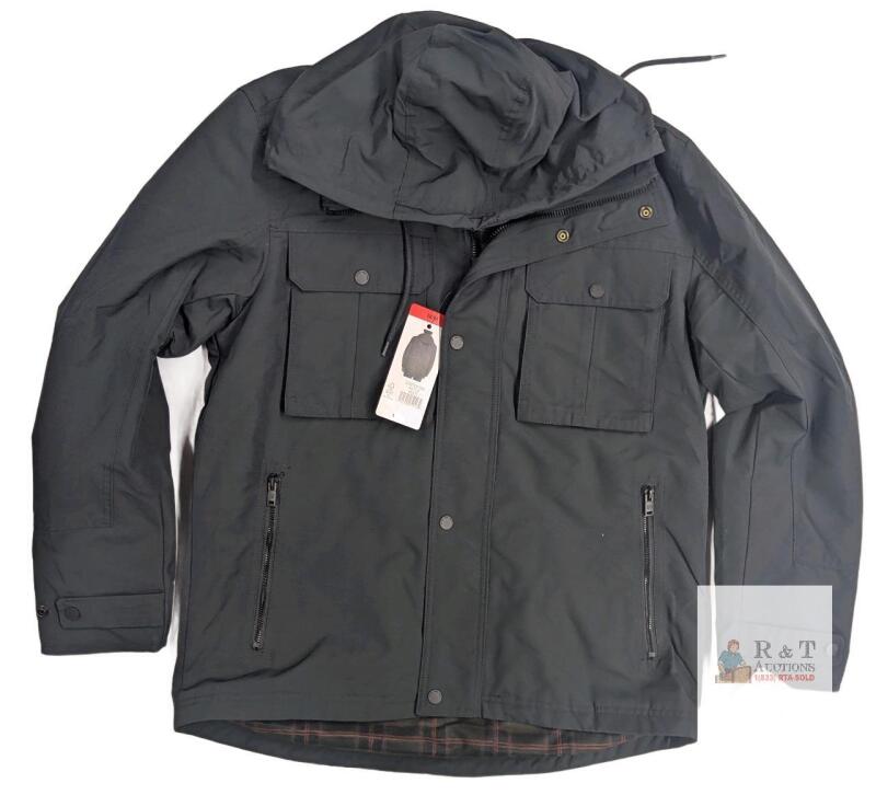 NEW Marc New York Andrew Marc Men&rsquo;s Medium Hooded Jacket, Black, 4 Pockets