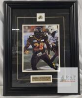 Framed Jamall Johnson #28 Autographed Photo Hamilton Tiger-Cats, 21.5"x17", Double Mat, Logo
