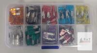 100-Piece Standard ATO/ATC Blade Fuse Assortment Kit, 1A&ndash;30A, Multi-Colored, Organizer Box