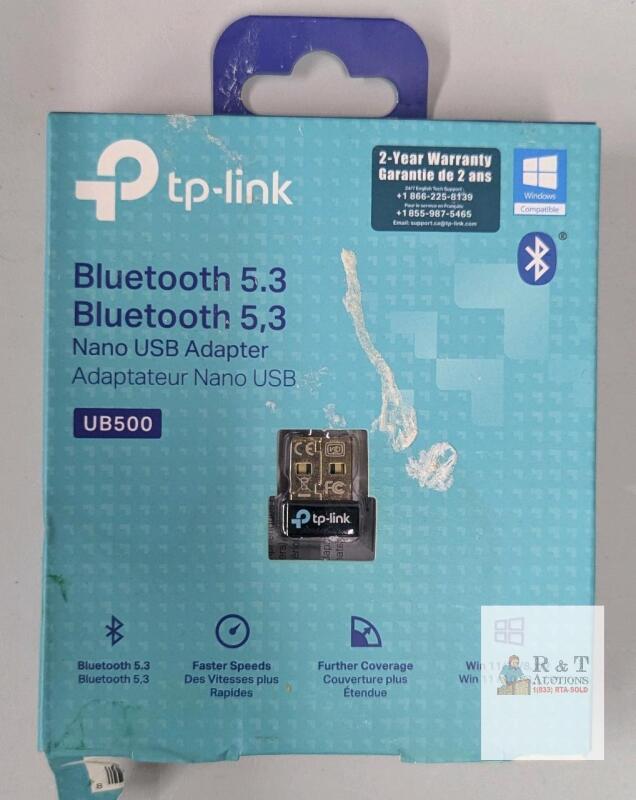 TP-Link UB500 Bluetooth 5.3 Nano USB Adapter, Win 11/10/8.1/7, USB 2.0, 65 ft Range