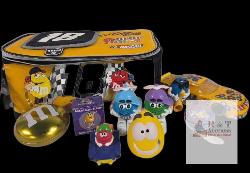 M&M's NASCAR #36 Diecast Car, #18 Cooler, Super Spinner Yo-Yos & Collectible Toy Set