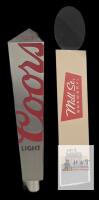 Coors Light Triangular Metal Tap Handle & Mill St. Brewery Tractor Chalkboard Tap Handle Pair