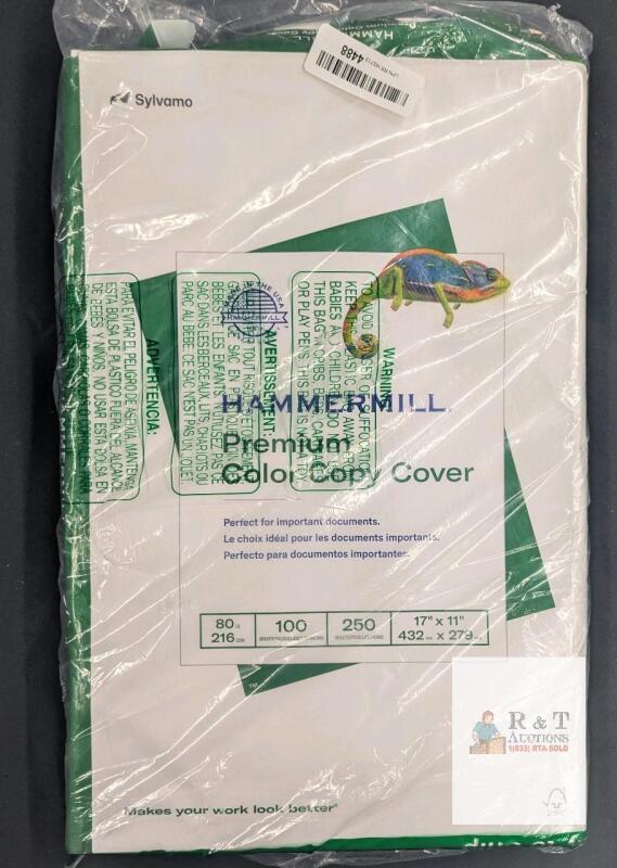 Hammermill 80 lb 17"x11" Premium Color Copy Cover Paper, 250 Sheets, 100 Brightness, White, FSC