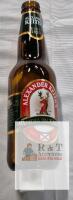 Alexander Keith's Beer Bottle Night Light, Plug-In, Amber Glass, Unique Upcycled Decor, 7W Bulb