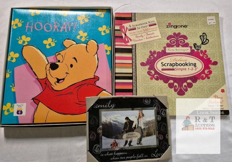 Paper Boutique Deluxe Scrapbooking Kit, Winnie the Pooh Album, Family 6"x4" Frame, 12"x12" kits