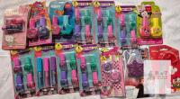 Children's Nail Polish and Lip Gloss Sets, Licensed Disney, Hello Kitty, Just 4 Girls, Lot of 12+ Packs
