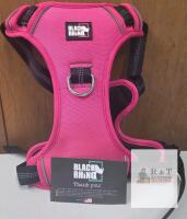 NEW Black Rhino Comfort Fit Dog Harness, Pink, Reflective, Adjustable, Padded, Medium/Large