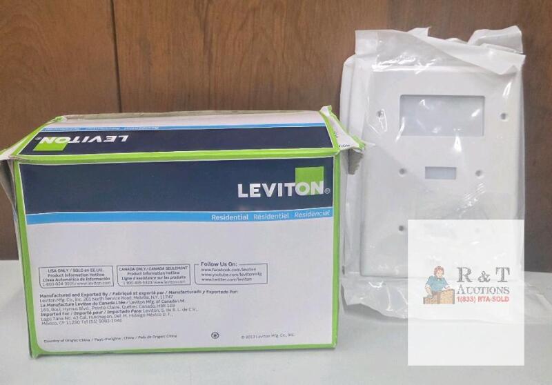 NEW Leviton PJ226-W 3-Gang Midway Wallplate, Decora/2 Toggle, Thermoplastic, White, New/10-Pack