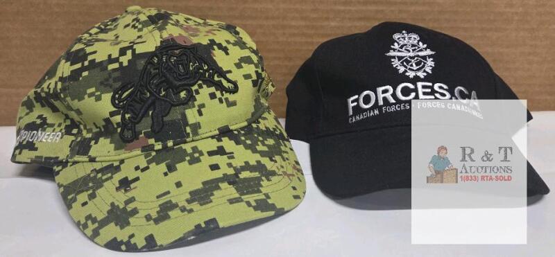 Caps - CADPAT Digital Camo & Black, Embroidered Logos, Adjustable, Canadian Forces Promotional Baseball