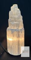 Selenite Tower Crystal Lamp by Natures Artifacts Inc, 8.5" Tall, 20W Max, Model 5007487