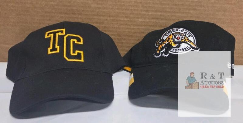 Hamilton Tiger-Cats CFL Reebok Sideline Adjustable Cap & TC Stretch Fit Cap, Black/Yellow Embroidered