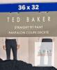 NEW Ted Baker Straight Fit Pants Navy 36x32, Men's Dress Trousers, 4-Pockets, Button Fly - 3