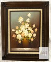 NEW Framed Robert Cox Original Oil Painting &ndash; Floral Still Life, Appraisal & Certificate, 28"x24" Frame