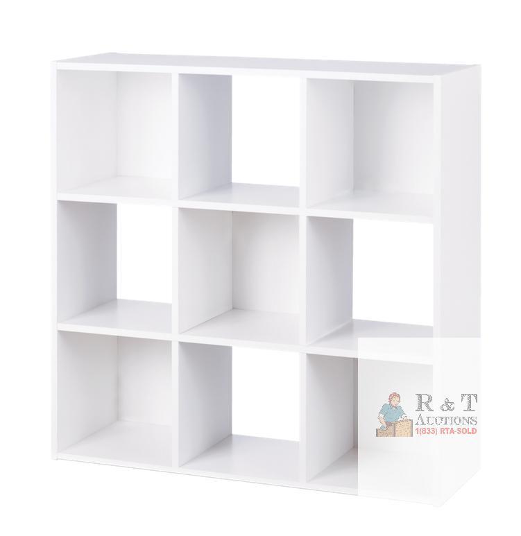 For Living 9-Cube Storage Organizer, Bookcase/Bookshelf, White. Retails for $100