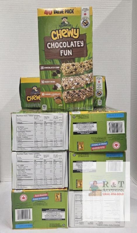 (BB 2025July10) New 8 Quaker Chewy Chocolatey Fun 40 per Pack