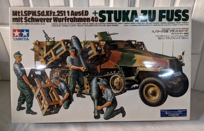 New Tamiya Mot Scherrer Wurfrhmen + Stuka Zu Fuzz Model Kit.