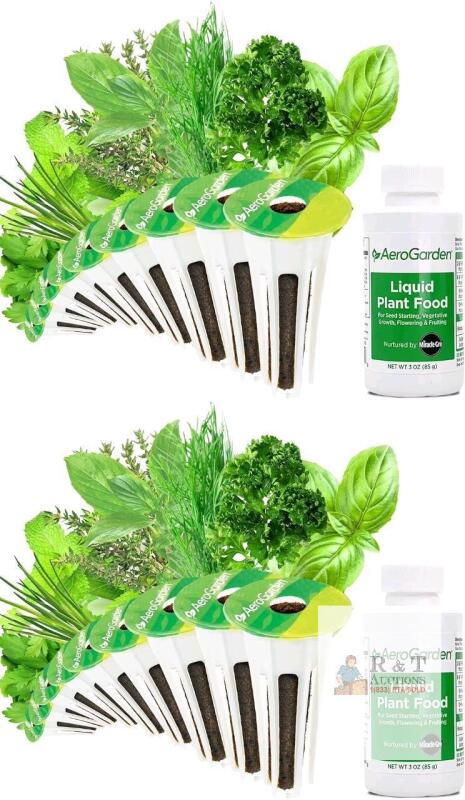 2 New AeroGarden Gourmet Herb Seed Pod Kits - Herb Seeds for AeroGarden Indoor Garden, 9-Pods Per Box