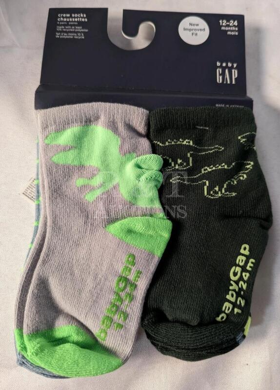 New Baby GAP Crew Socks. 12-24 months. 4 pairs