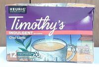 Timothy's Indulgent Chai Latte Keurig K-Cup Pods, 12-Count Box, 168g, Best Before 2025-10-25