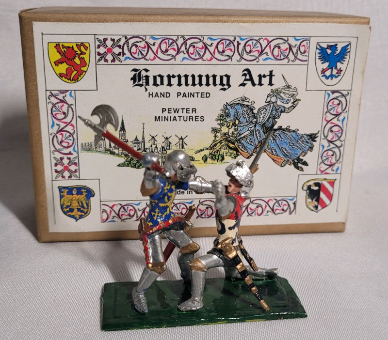 Hornung Art Hand Painted Pewter Miniature " Poitiers 1356 " w/Box