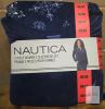 NEW Nautica Medium Navy Snowflake 2-Piece Women's Pajama Set, Soft Fleece, Polyester/Elastane