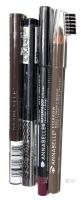 3 New ANNABELLE : Eyebrow Pencil (Taupe), Waterproof Lipliner (Boysenberry), Brush Tip Eyeliner (Black) &: Marcelle Precision Liquid Waterproof Eyeliner Pen (Deep Brown)