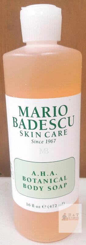 NEW Mario Badescu A.H.A. Botanical Body Soap 16 fl oz (472 ml) Cruelty-Free Paraben-Free Batch 173J0110002