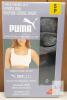 NEW Puma Sports Bra 2-Pack Small, Convertible & Square Neck, Adjustable, Black/Grey, DryCell