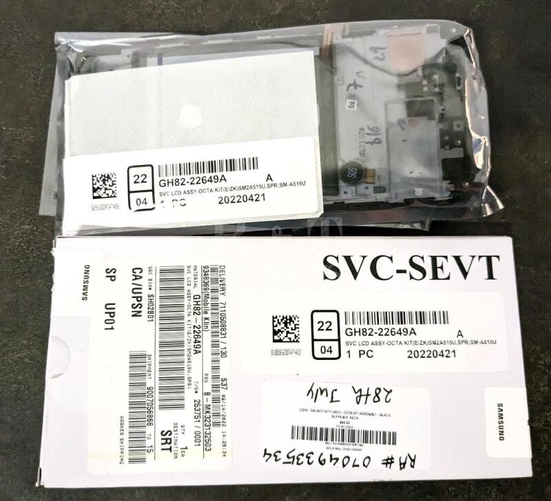 OEM Samsung Galaxy A515 (A51) OCTA Kit Assembly Black SECA.