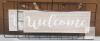 2 NEW Decorative Welcome Wall Sign, Wood and Metal, 19.5"x12.5", Hanging Strap, Modern Farmhouse Style