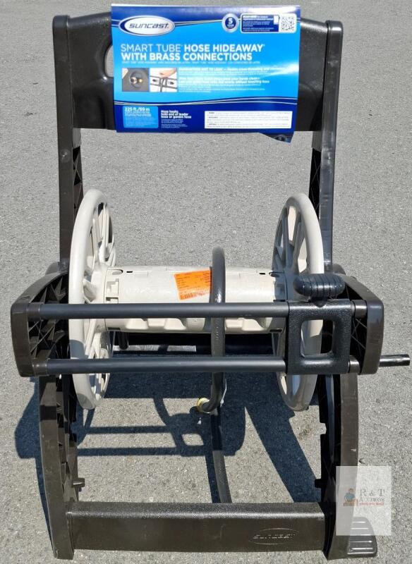 New Suncast 225ft/69m Capacity Smart Tube Hose Hideaway with Brass Connections | Retails $120