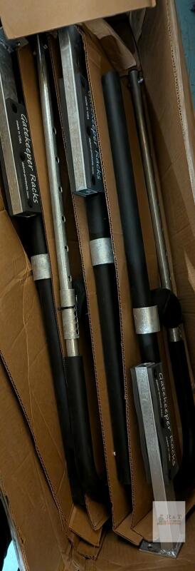 3 New - Gatekeeper Racks Locking Single Pair - Paddleboard & Surfboard Storage Rack . Galvanized Metal w/Padding . Can hold 16" -33" Wide Boards . Attach to Rack (sold separately) or Bolt to Wall