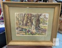Vintage Framed Print. 25.5" by 22"