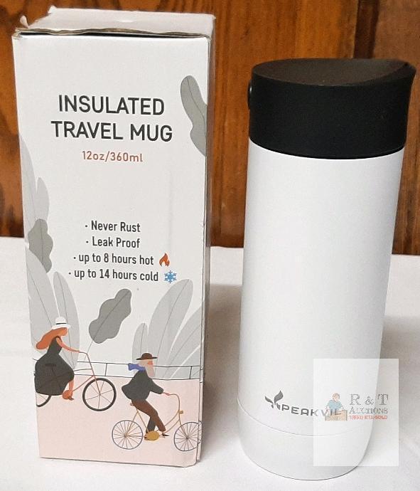 New 12 oz Insulated Travel Mug - Never Rust- Leak Proof