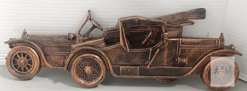 2 New Faux Copper Vintage Car Wall Art
