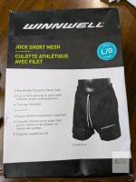 New Size Youth Large Winnwell Jock Short Mesh