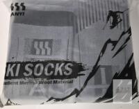 2 New Pairs sz Medium (6.5-8.5) Sanyiyiba Men's Merino Wool Snow Sports Socks