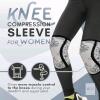 New Size XL Women's MIGHTY BUNS 7mm Knee Sleeves (1 Pair) | Knee Compression and Support for Weightlifting, Powerlifting, Crossfit, Weight Training, Gym and Home Gym Exercises (Peonies V2)