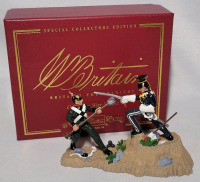 W Britain Miniature Toy Soldiers Crimean War Series ' Dismounted 17th Lancers '