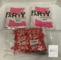 NEW Organza Gift Bags 7x9cm Red Snowflake 20-Pack & Kreatwow Pink Birthday Party Banner Kits, China