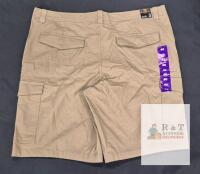 NEW BC Clothing Co. Men's Cargo Shorts Khaki Size 40, Art. 18777755, Stretch Cotton, 10.5" Inseam