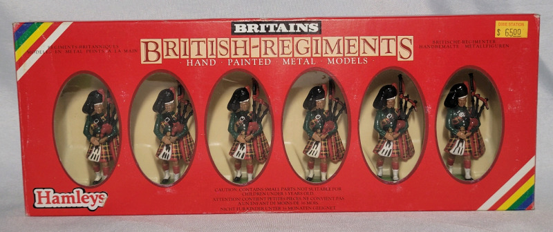 Britians British-Regiments ' Gordon Highlander Pipers ' Hand Painted Miniatures