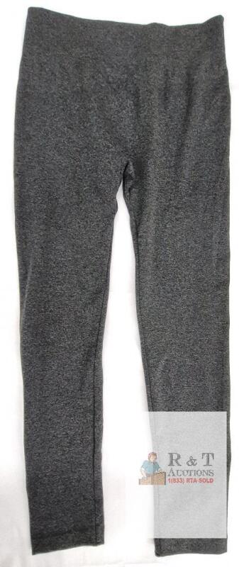 NEW Lemon Medium Women's Heather Dark Gray Leggings, ITM 6854002, Polyester-Nylon Blend, High-Rise