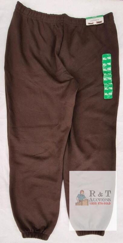 NEW Lazypants Sweatpants XL Brown, 30" Inseam, Elastic Waist, Cuffed Ankle, Cotton/Polyester Blend
