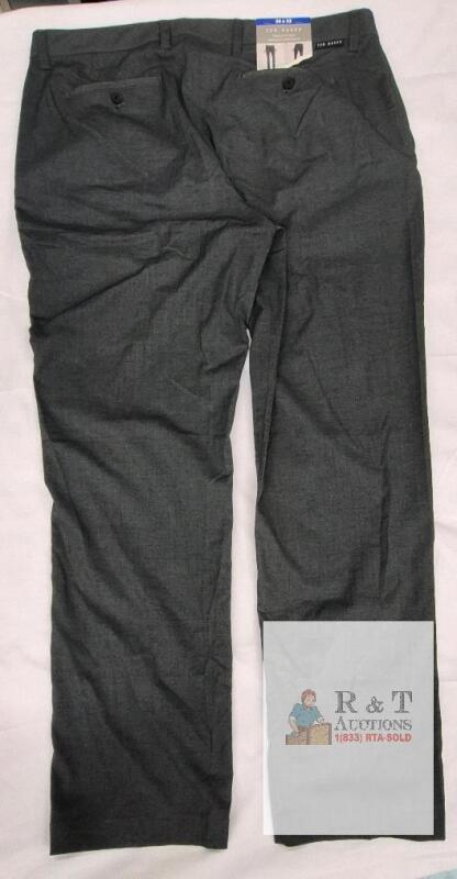 NEW Ted Baker Straight Fit Dress Pants 36x32 Charcoal Grey