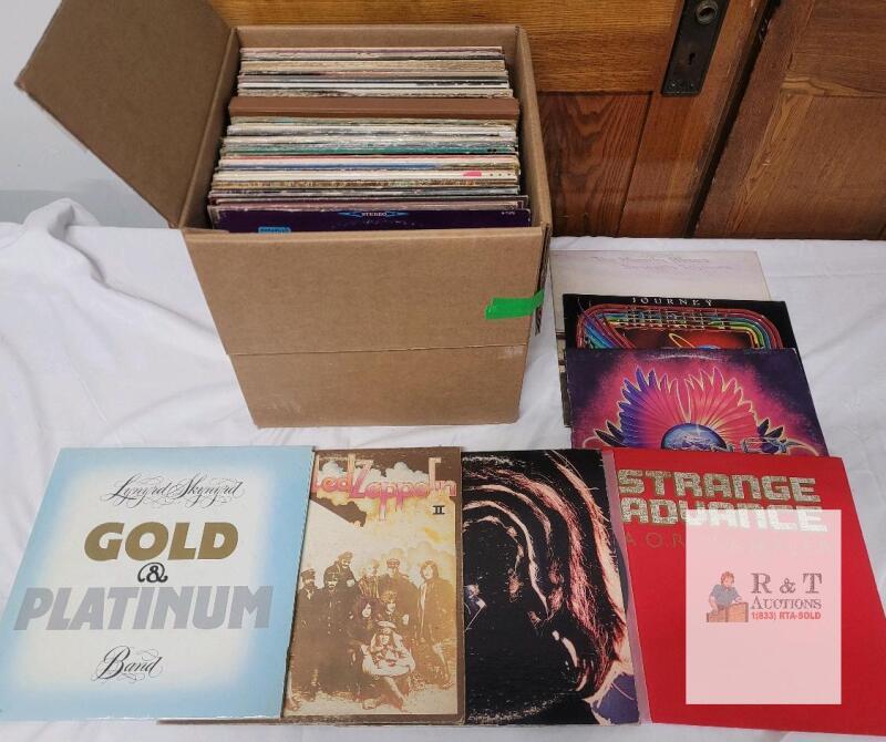Classic Rock Vinyl LP Lot: Led Zeppelin, Journey, Lynyrd Skynyrd, Moody Blues, 30+ Records