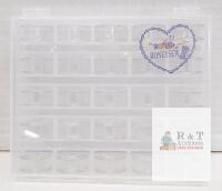 NEW Honeysew 25 Clear Class 15 Plastic Bobbins with Storage Case, Fits Singer,