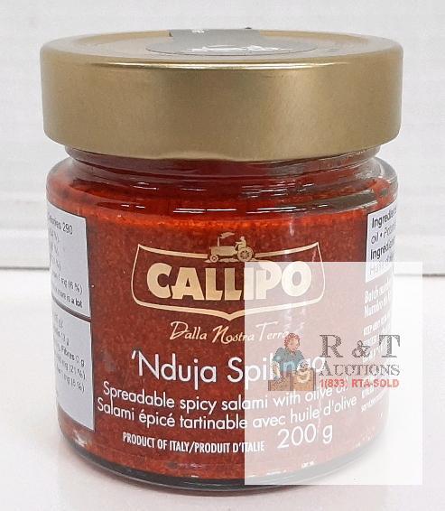 BB March 8, 2027 Callipo &lsquo;Nduja Spilinga Spreadable Salami 200g Jar &ndash; Spicy, With Olive Oil, Made in Italy