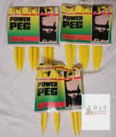 Reliance Power Peg 9" Yellow ABS Tent Stakes, 6-Pack, Lifetime Warranty, Model 6090, Canada Made
