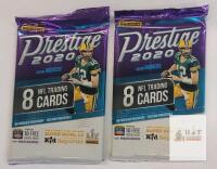 2 PACKS 2020 Panini Prestige NFL Trading Card Packs - 8 Cards Per Pack, Sealed, Aaron Rodgers Cover